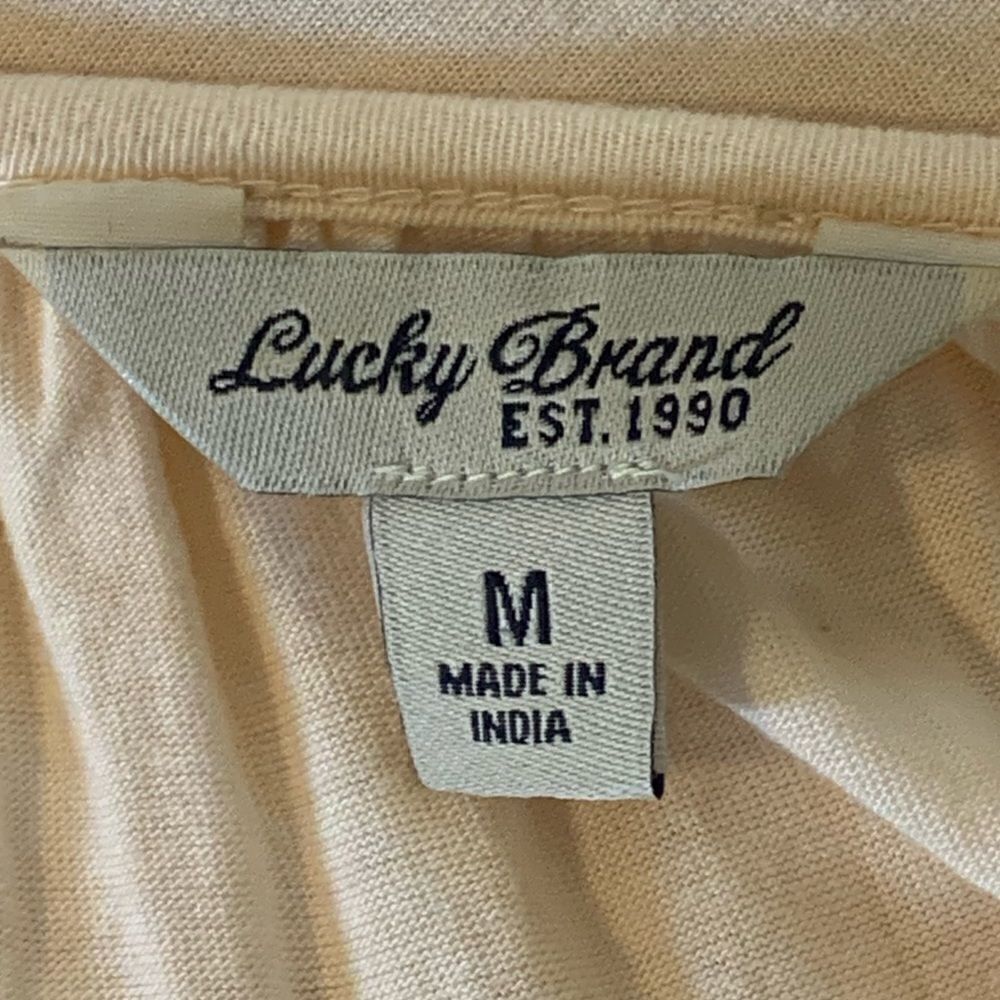 Lucky Brand Peach lace peasant top - Picture 9 of 11